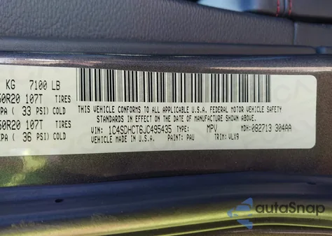 2018 Dodge Durango R/T Rwd from USA, damaged, VIN 1C4SDHCT6JC495435